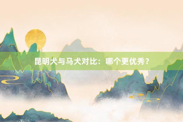 昆明犬与马犬对比：哪个更优秀？